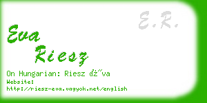 eva riesz business card